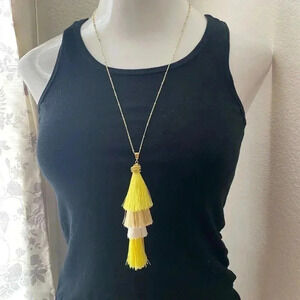 🆕M. Haskell Long Tassels Gold & Yellow Necklace🆕